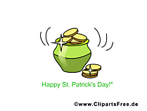 Patrick Day Clipart, Grusskarte, Illustration, Wallpaper