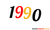 1990 - das Jahr der Deutschen Einheit - animirtes Clipart