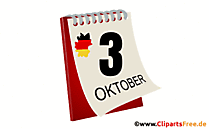 3. Oktober Kalender Clipart