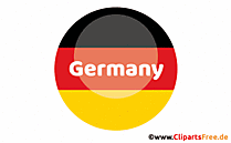 Germany Button rund mit animiertem Text