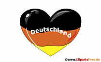 Herz mit Farben der Deutschen Flagge Gif-Clipart