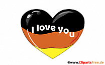 I love you Germany Gif-Animation mit Herz