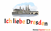 Ich liebe Dresden Animation - Gif-Clipart deutsche Städte