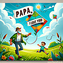 Bild zum Vatertag Vater, Sohn, Drachen