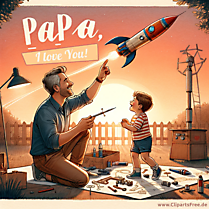 I love You e-Card zum Vatertag auf Englisch