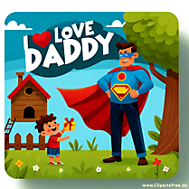 Papa Supermani õnnitluskaart isadepäevaks
