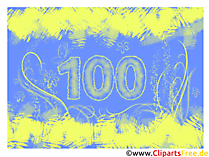 100 Jahre runde Daten Grusskarten