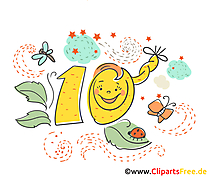 10 Jahre Glueckwunschkarte zum Versenden kostenlos