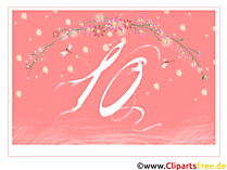 10 Jahre Grusskarte zum Geburtstag