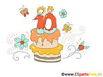 10 Jahre runder Geburtstag Grusskarte