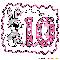 10 Jubiläum Bild, Clipart, Karte
