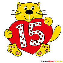 15 Jubiläum Bild Karte Clipart
