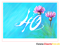 40 Jahre Glueckwunschkarte zum Versenden kostenlos