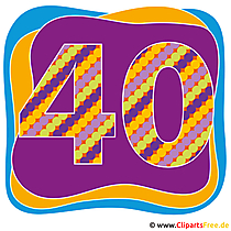 40 Jahre Party Bild, Clipart
