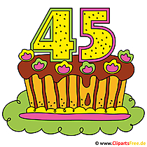 45 Jubiläum Bild-Clipart