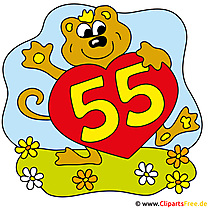 55 Jubiläum Clipart-Bild