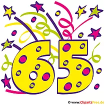 65. születésnapi clipart