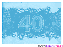 Elektronische Glueckwunschkarte zum 40 Geburtstag