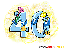 Karte zum 40. Geburtstag