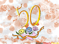 Happy Birthday 50 Jahre Geburtstagsgruss, Clipart, Bild, Karte