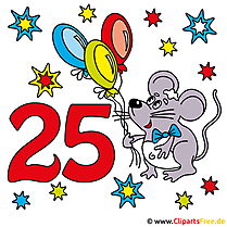 Photos d'anniversaire gratuites - 25 ans