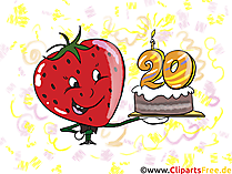 20 Jahre Geburtstags Cliparts kostenlos