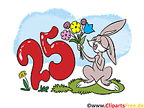 Lustige Geburtstagswünsche zum 25 Geburtstag - eCard, Bild, Grafik