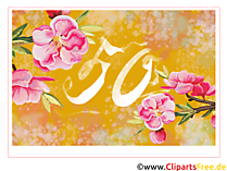 Runder Geburtstag 50 Jahre Grusskarte