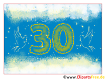 Zum 30 Geburtstag Glueckwunschkarte kostenlos