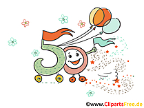 Zum 50  Geburtstag Grusskarte kostenlos