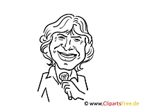 Hansi Hinterseer Zeichnung-Karikatur