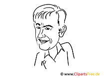 Roland Kaiser Zeichnung, Cartoon, Karikatur