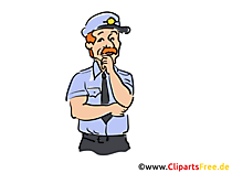 Amerikanischer Polizist Clipart, Bild, Buchillustration, Grafik, Cartoon, Comic