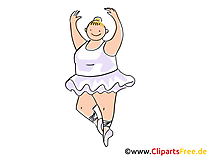 Balletttänzerin Karikatur, Cartoon witzig