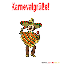 Cliparts zum Karneval - Lustige Karnevalgrüße