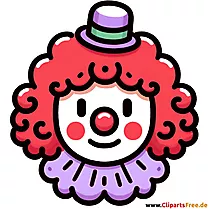 Simple clipart with clown