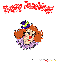 Fasching Clipart - Clown Illustration Fasching Clipart - Clown Illustration