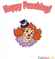 Mardi Gras Clipart - Clown Illustration