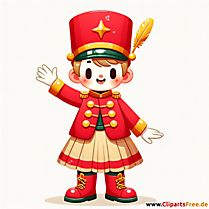 Junge Blaskapelle Illustration für Fasching