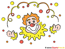 Clown Karneval Clipart, Illustration, Comicbild, Cartoon