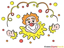 Clown Carnival Clipart, Illustration, Comic Image, Cartoon