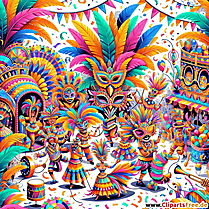 Karneval in Brasilien Illustration