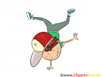 Brake Dance Clipart-Illustration kostenlos