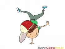 Brake Dance Clipart-Illustration kostenlos