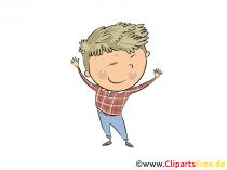 Junge im Kindergarten - Kinder Cliparts kostenlos