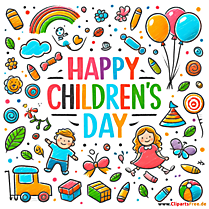 Einen glücklichen Kindertag Grusskarte