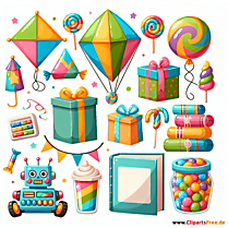 Geschenke für Kindertag Cliparts kostenlos