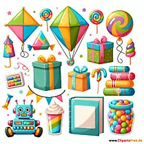 Geschenke für Kindertag Cliparts kostenlos
