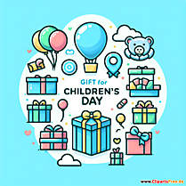 Geschenke zum Kindertag Clipart kostenlos