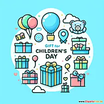 Geschenke zum Kindertag Clipart kostenlos